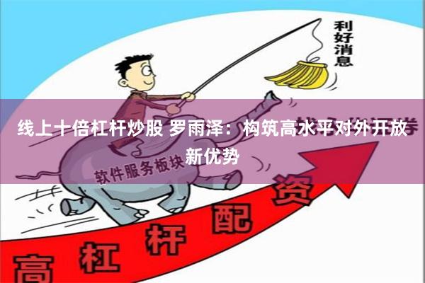 线上十倍杠杆炒股 罗雨泽：构筑高水平对外开放新优势