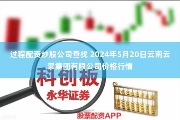 过程配资炒股公司查找 2024年5月20日云南云菜集团有限公司价格行情